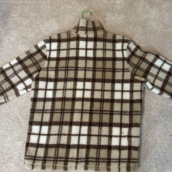 Excellent Used Condition Fuzzy Plaid Jacket Unlined Size Medium Liz Claiborne - Picture 6 of 10